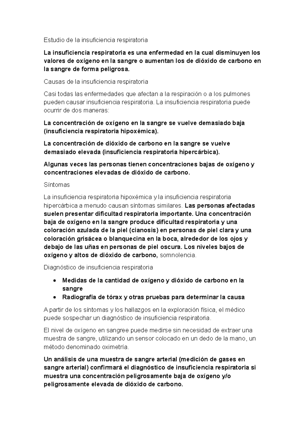 Estudio de la Insuficiencia Respiratoria y Asma - Curso de Medicina ...