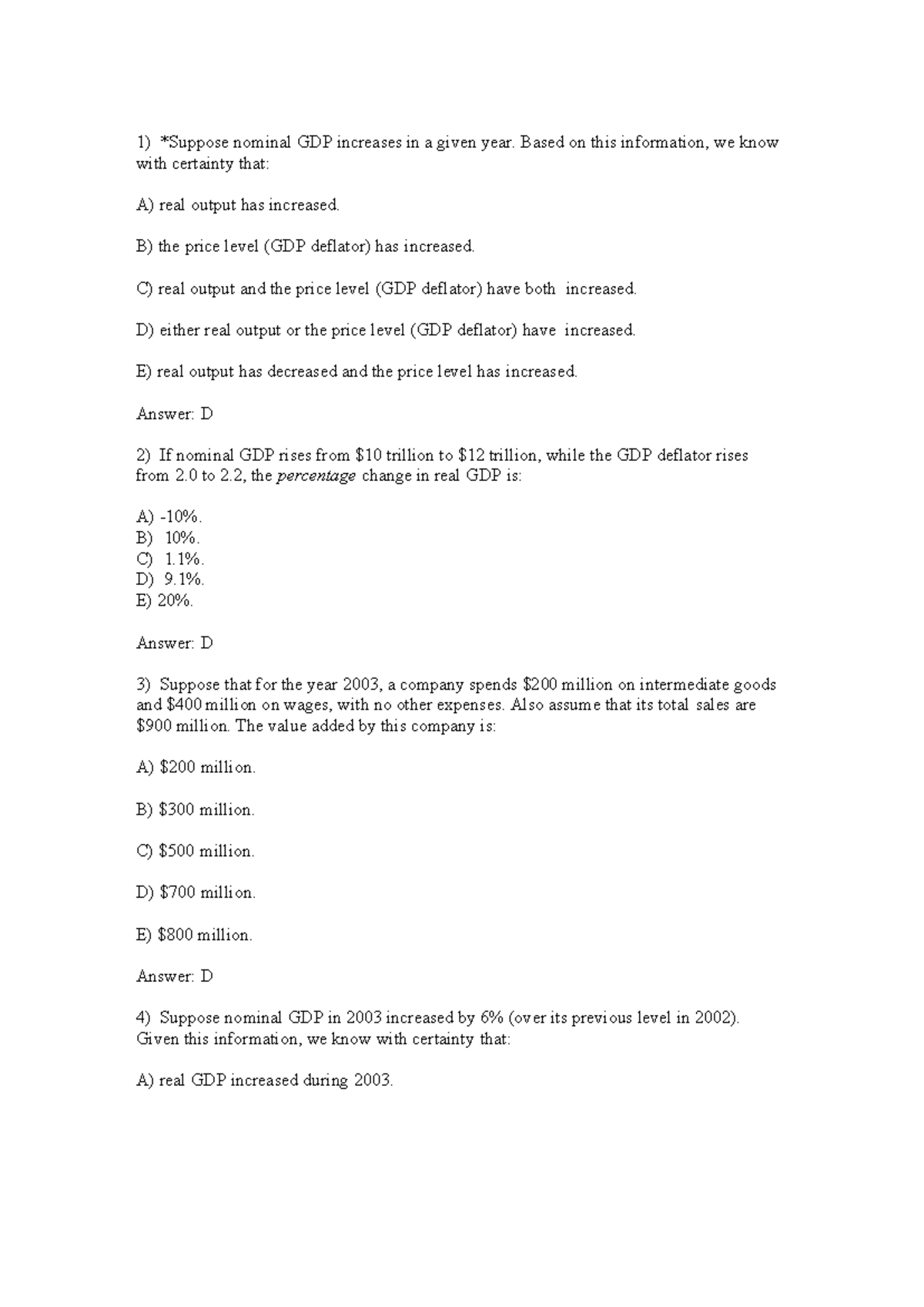 Midterm Practice Questions for ECON 2023 - Economic Concepts - Studocu