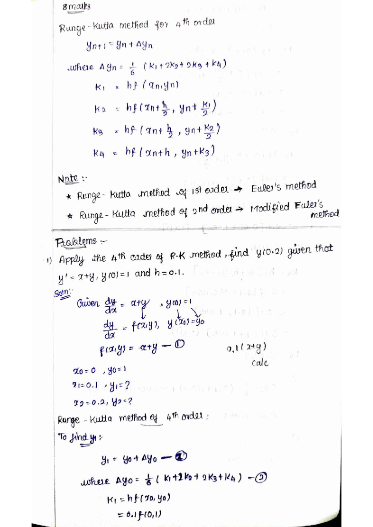 SNM - Runge Kutta Method of 4th Order Analysis - Studocu