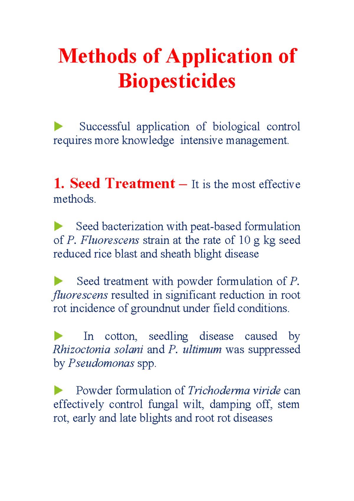 Methods of Application of Biopesticides: Effective Strategies for Crop ...