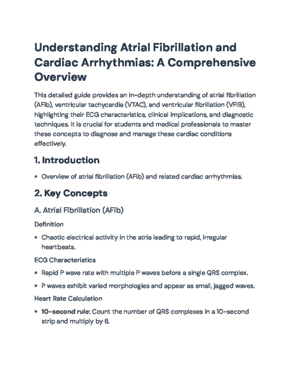 Atrial Fibrillation & Cardiac Arrhythmias: ECG Insights & Management ...