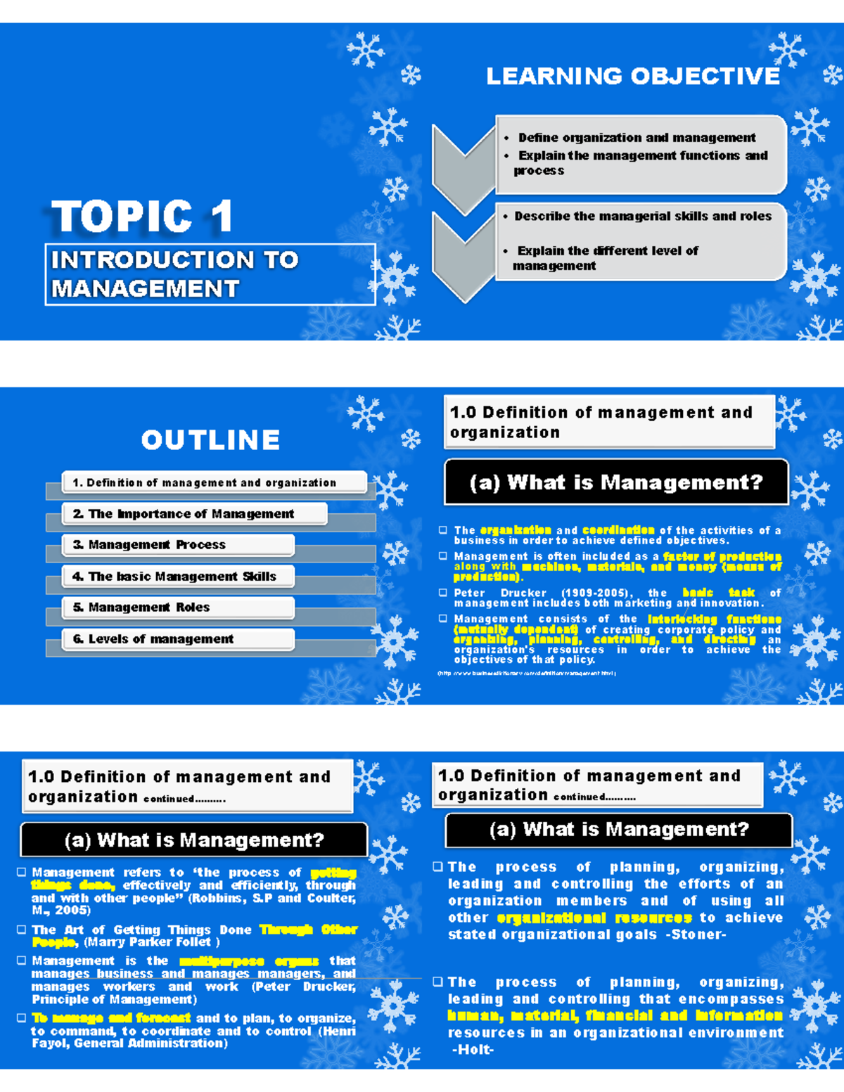 Introduction to Management Concepts (MGT101 Overview) - Studocu