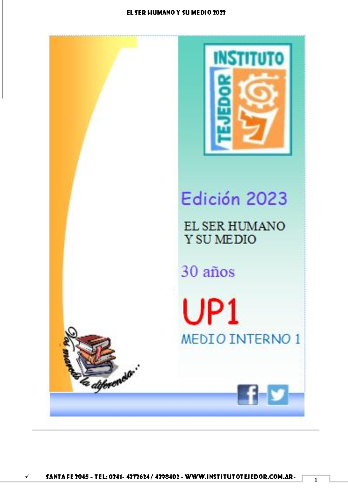 Interacciones del Ser Humano con su Entorno: UP1 2023 Instituto Tejedor - Document Preview