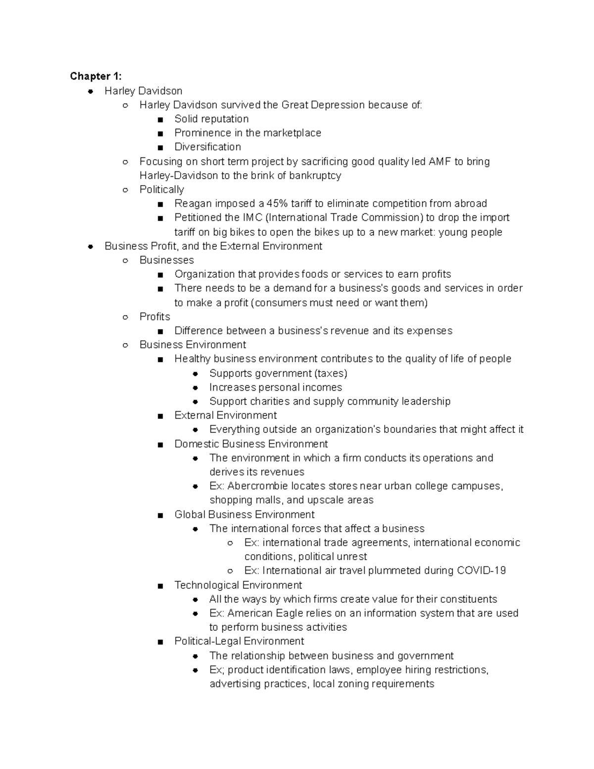 Understanding Economic Indicators and Business Concepts (Chapter 4 ...