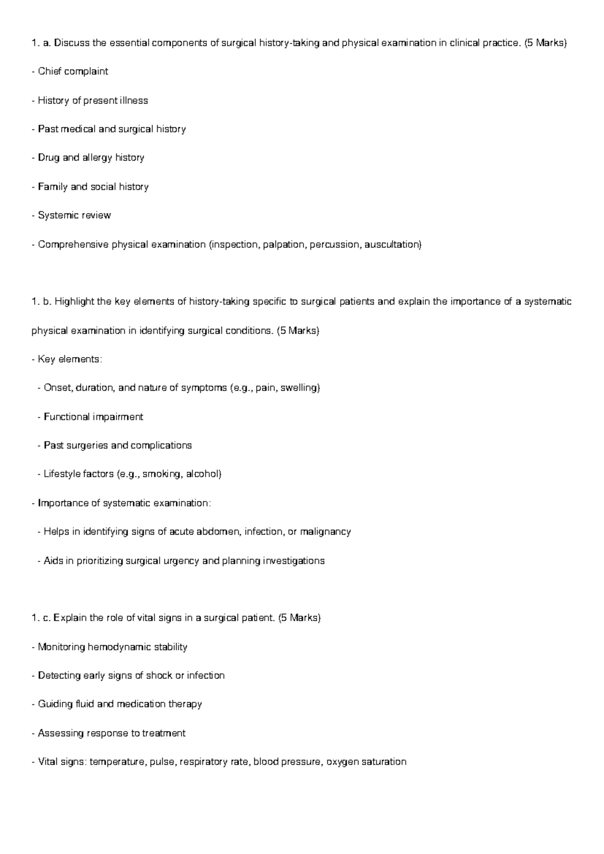 Surgical Clinical Notes: Key Components & Patient Care Essentials - Studocu