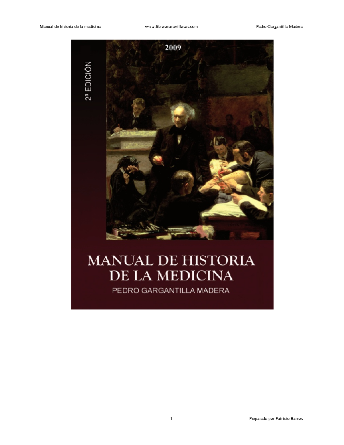 Manual de Historia de la Medicina - Pedro Gargantilla Madera - Document Preview