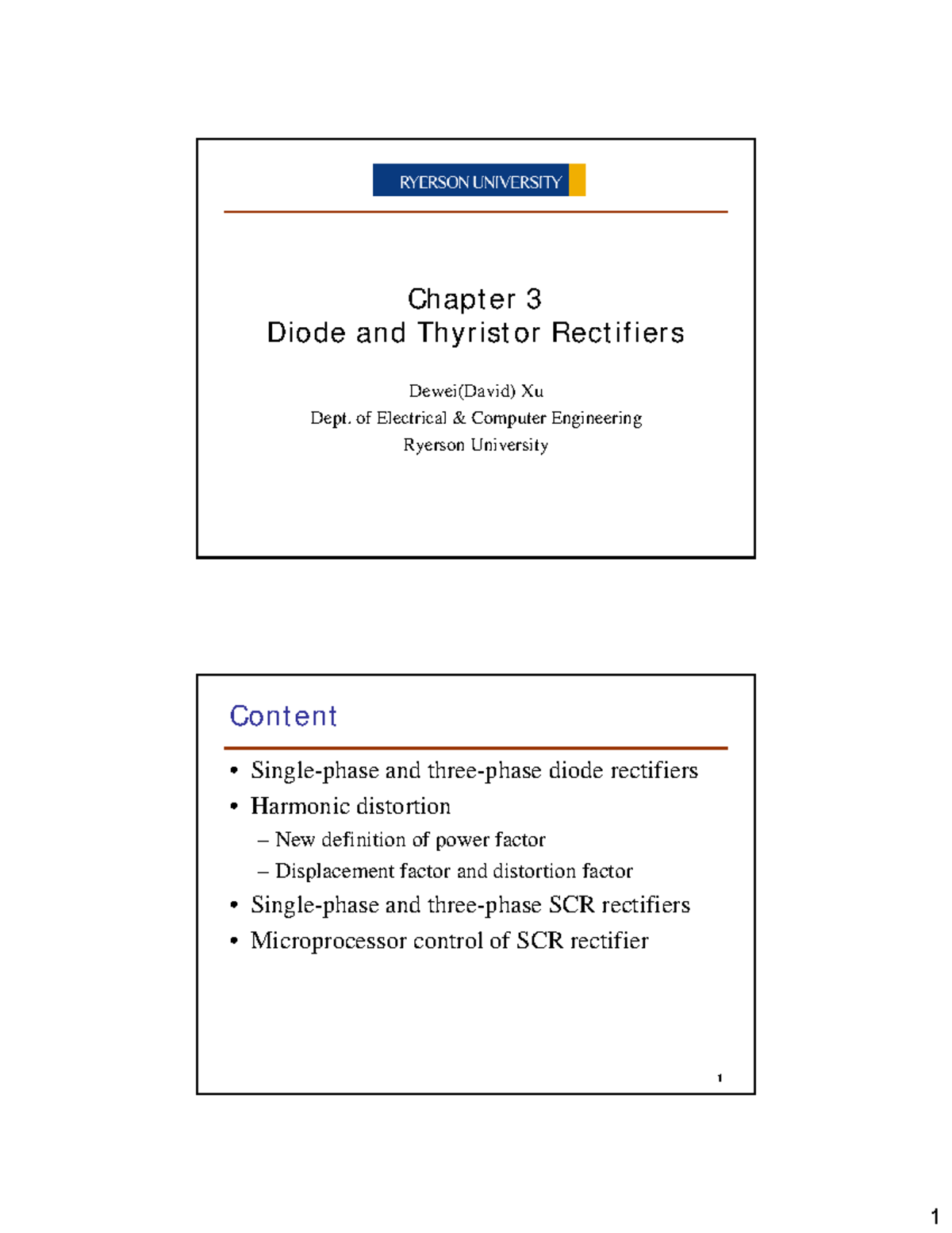 Chapter 3: Diode & Thyristor Rectifiers - ECE 1234 Lecture Notes - Studocu