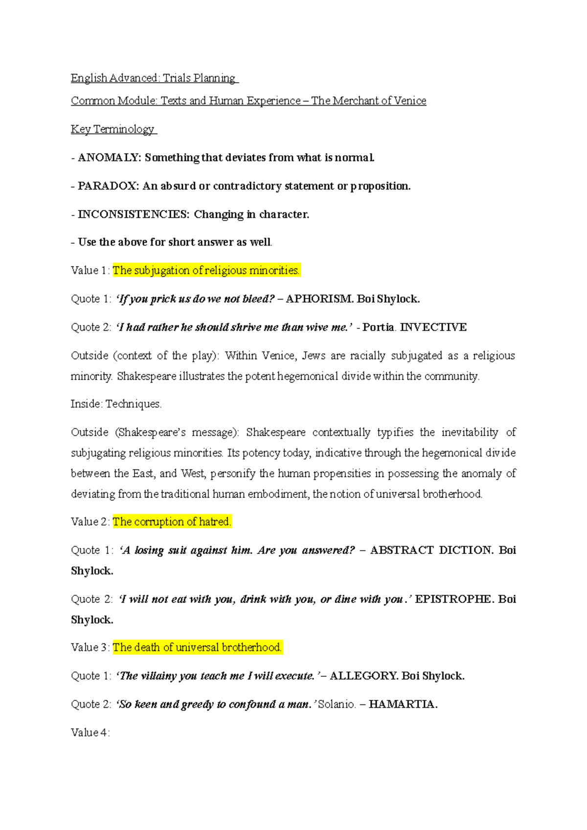 English Advanced Trials Planning - English Advanced: Trials Planning ...
