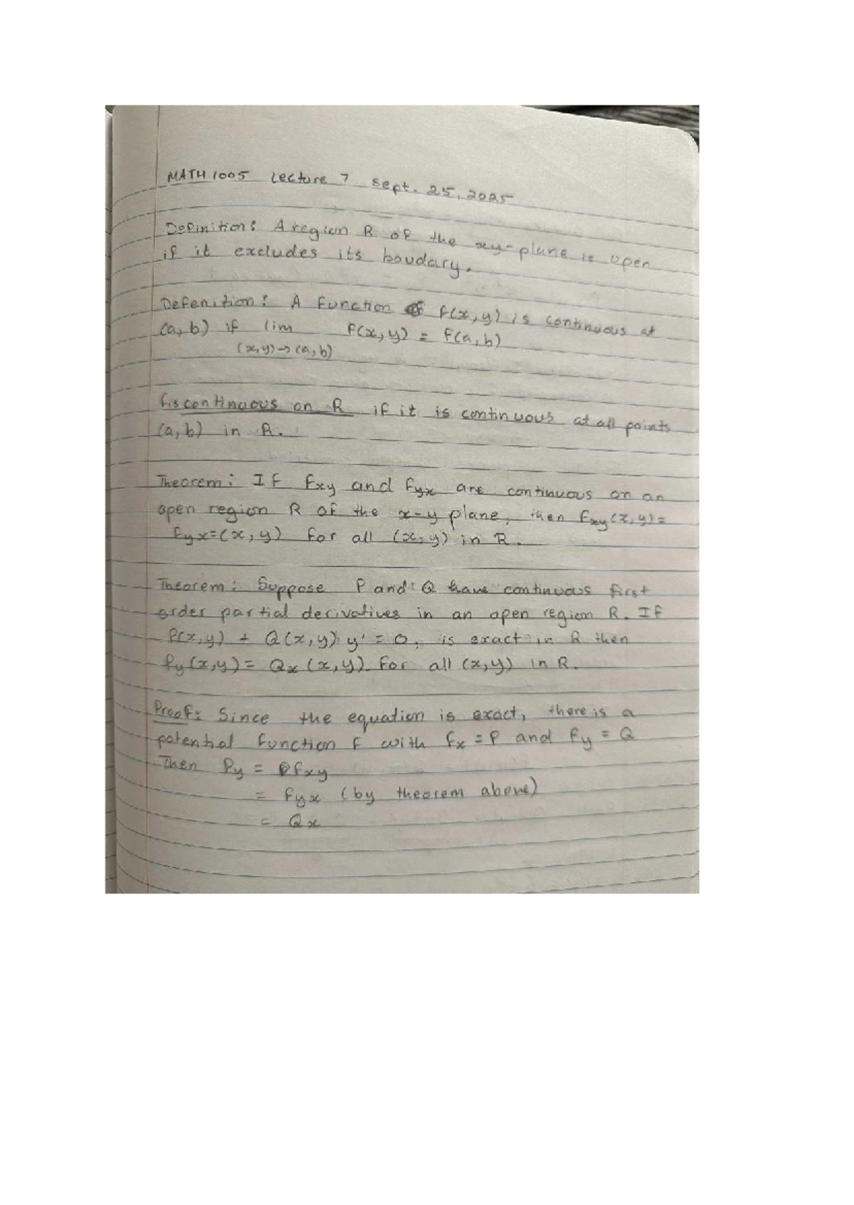 MATH 1005 Lecture 7: Differential Equations Overview - Studocu