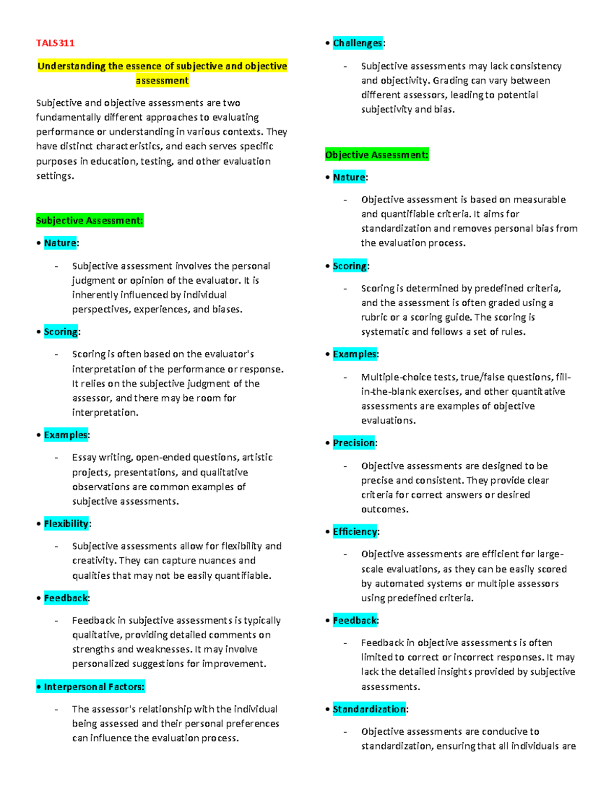 TALS311 midterms reviewer - TALS Understanding the essence of ...