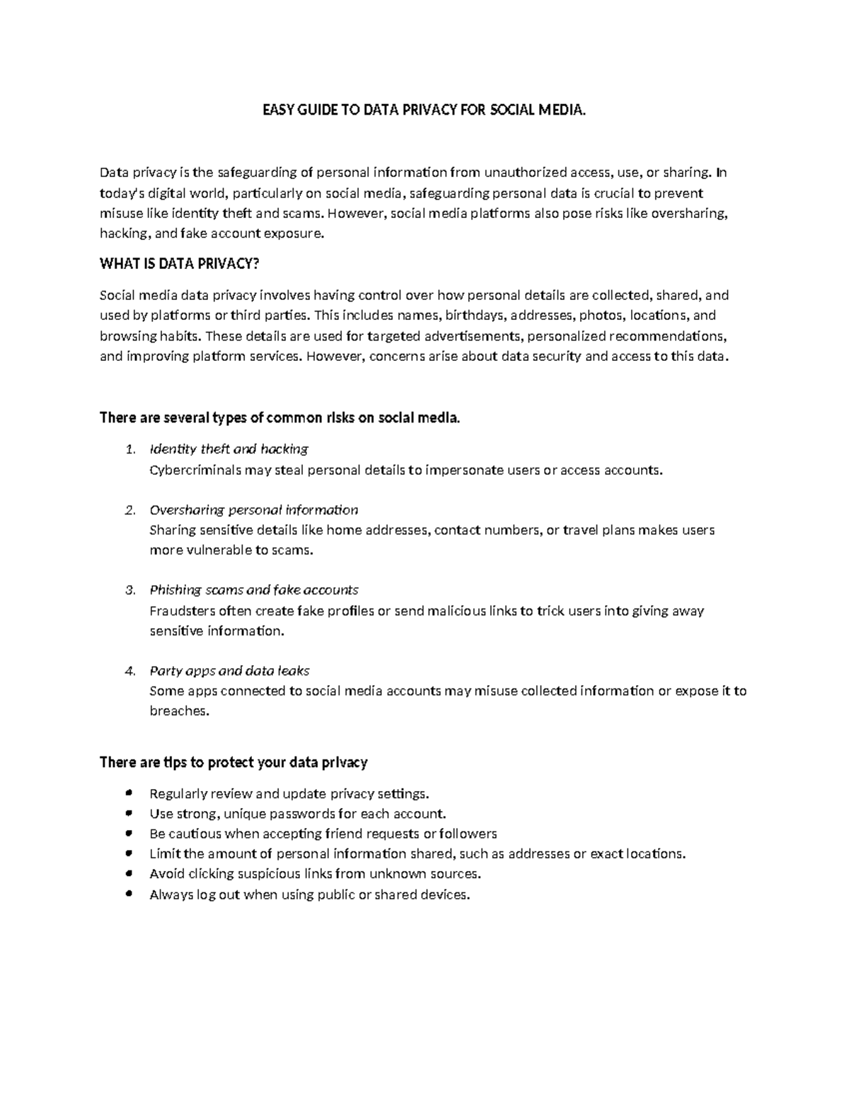 EASY Guide to Data Privacy for Social Media: Best Practices & Tips ...