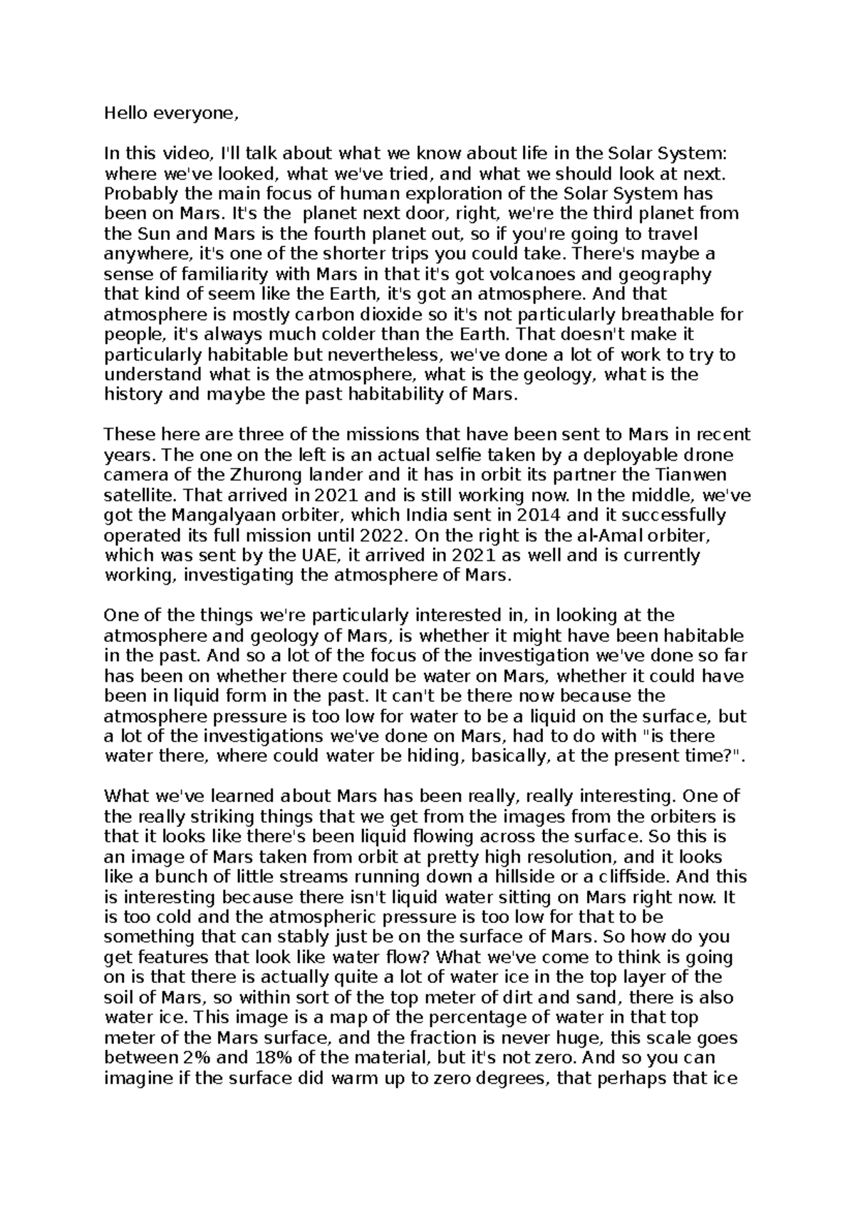 W4v2: Exploring Life in the Solar System - Mars and Beyond - Studocu