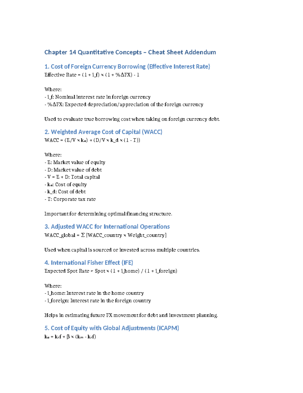 Chapter 14 Quantitative Addendum - Chapter 14 Quantitative Concepts ...