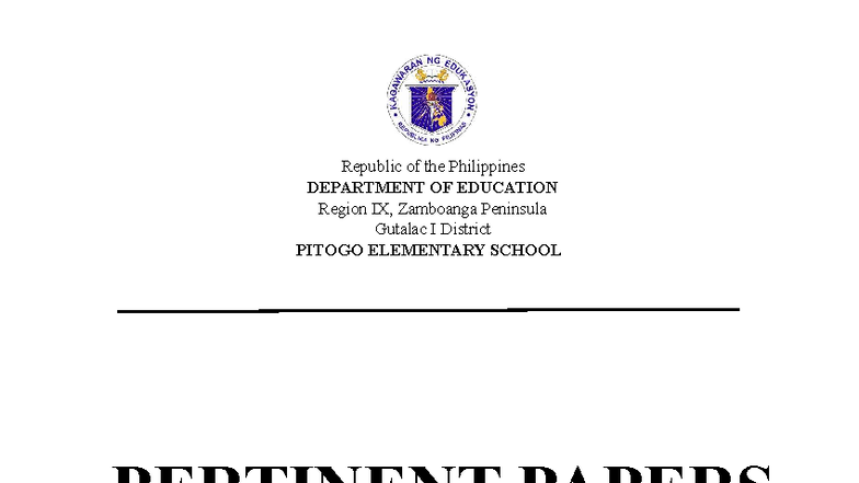 Front PAGE Reclass - BEED General Education - Republic of the ...