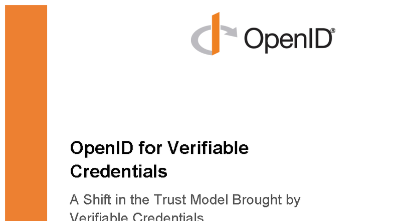 OpenID4VC Whitepaper: Transforming Trust with Verifiable Credentials ...