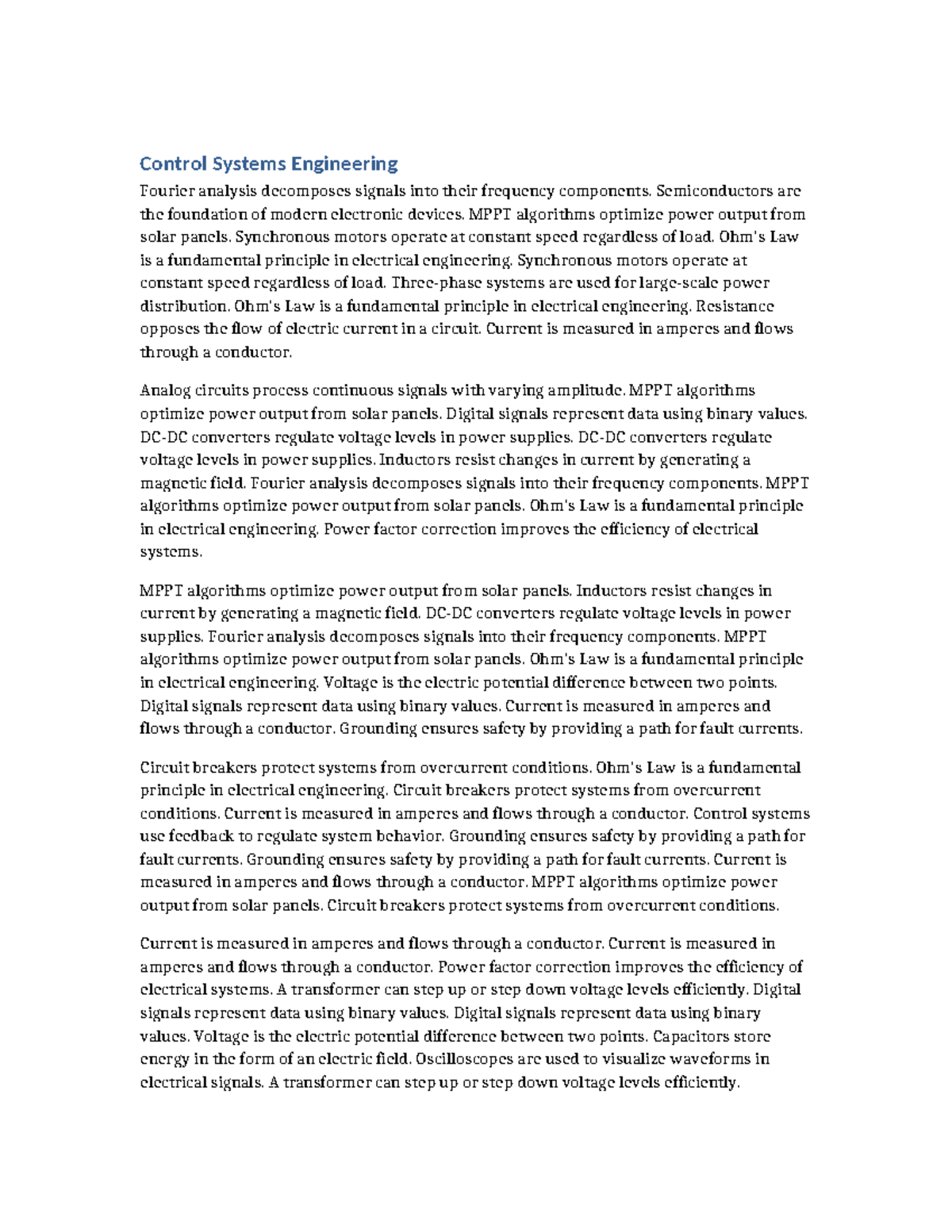Control Systems Engineering: Key Concepts and Applications in ECE - Studocu