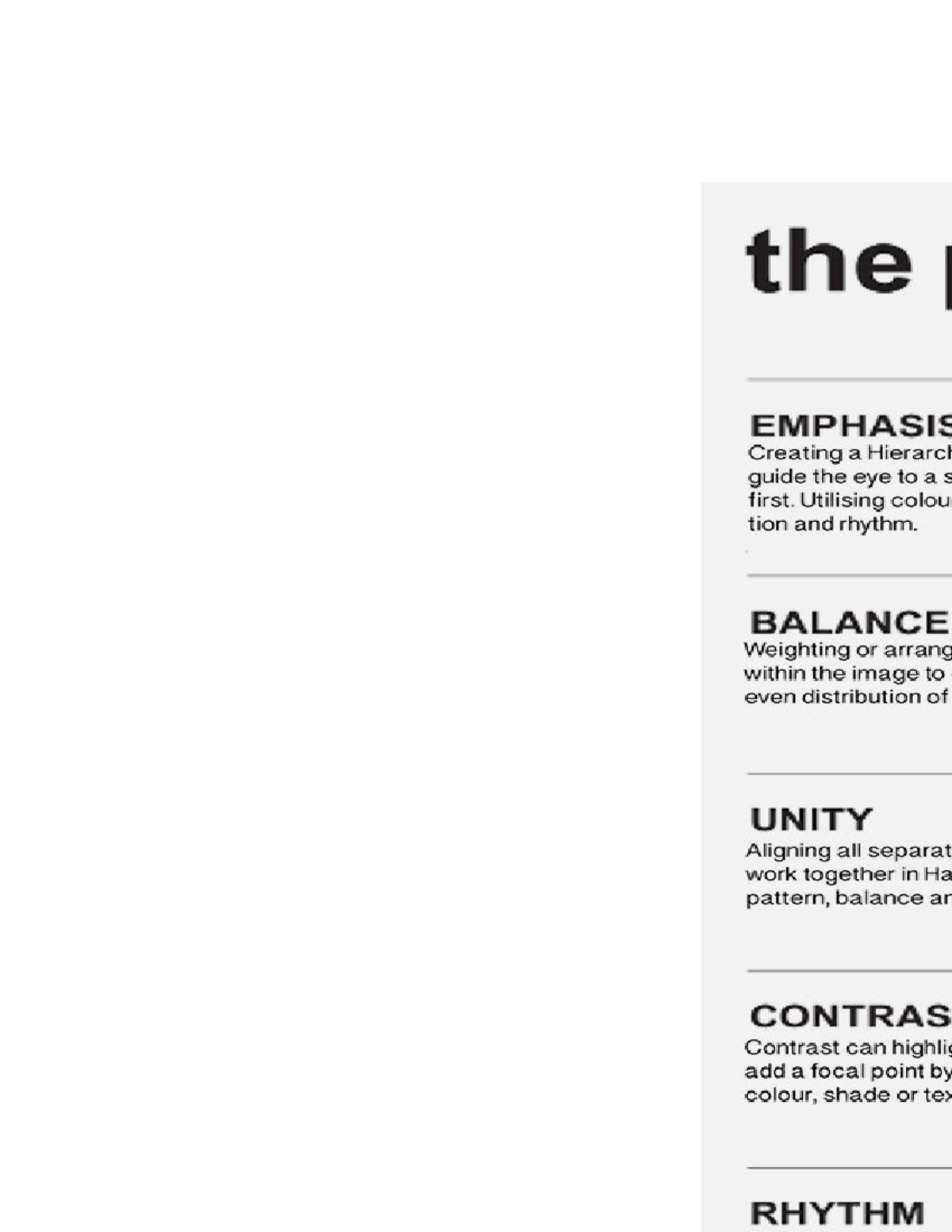 CPAR - Principles of Design: Emphasis, Balance, Unity, Contrast, Rhythm ...