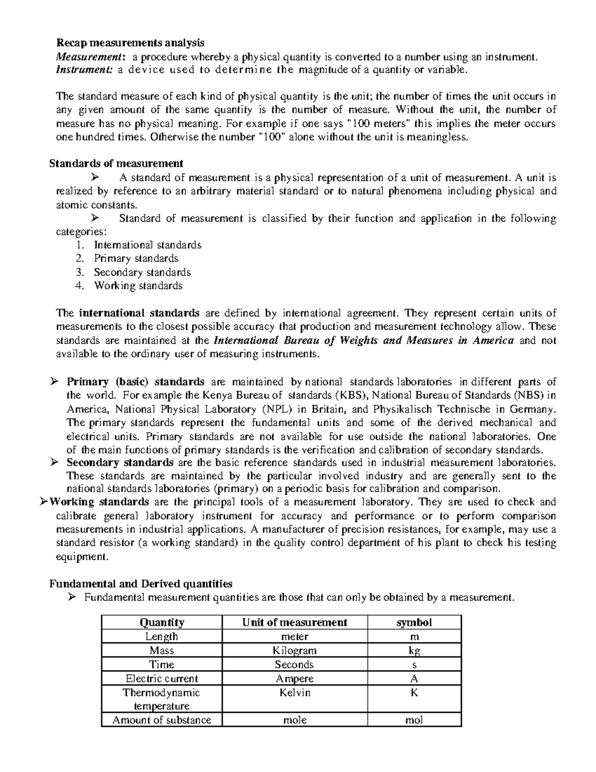 Final Exam: Uncertainty Analysis for Measurement Techniques - Studocu