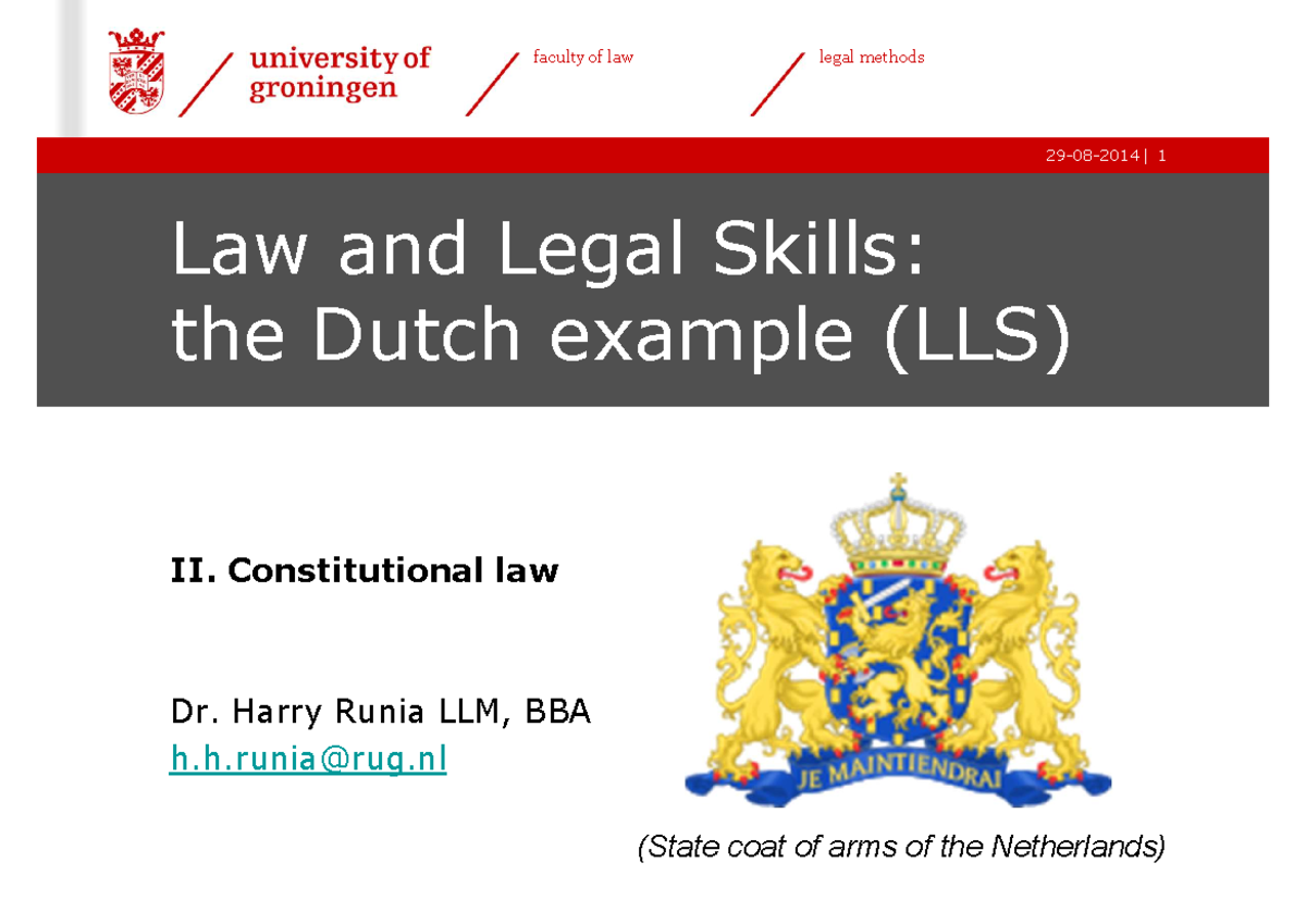 Constitutional Law Lecture Notes (LLS) - Concepts and Definitions ...