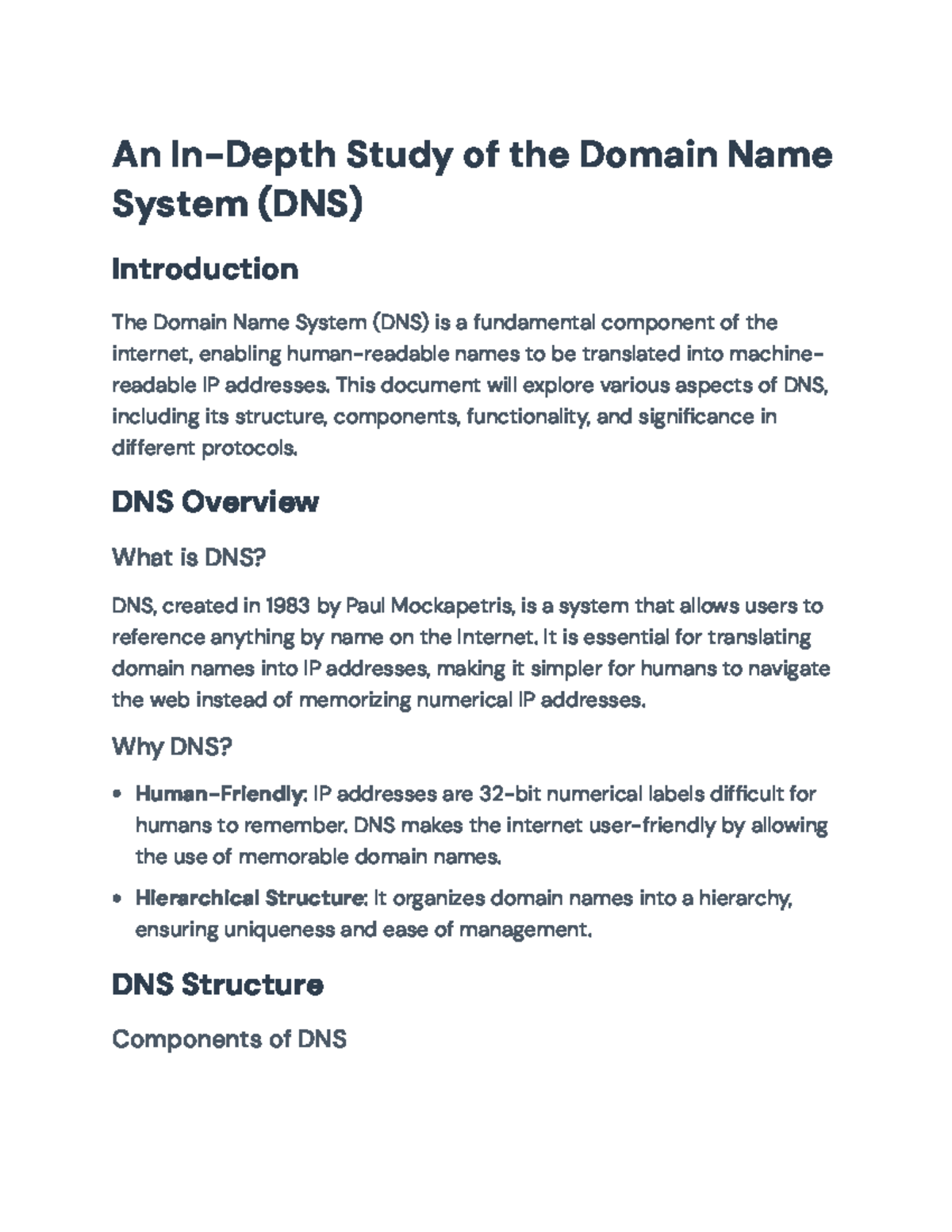 In-Depth Study of DNS Architecture and Functionality - An In-Depth ...