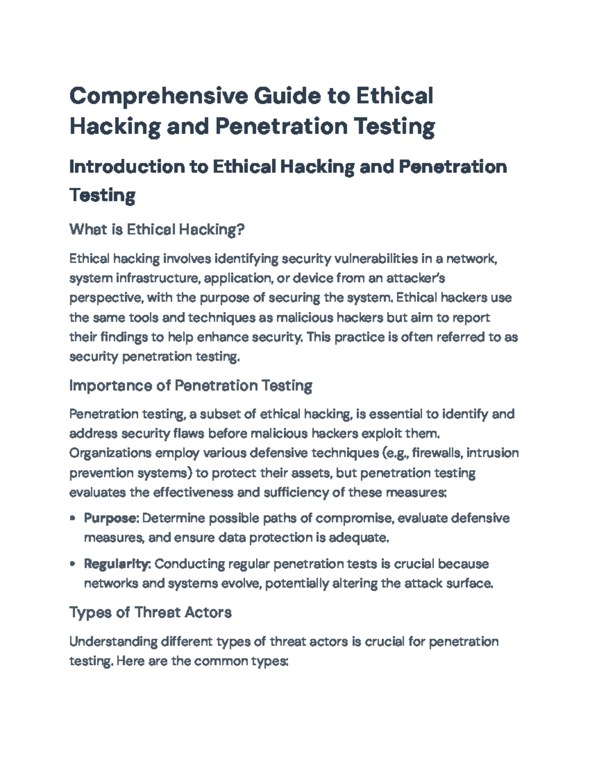 Comprehensive Guide to Ethical Hacking & Penetration Testing (CSE 210 ...