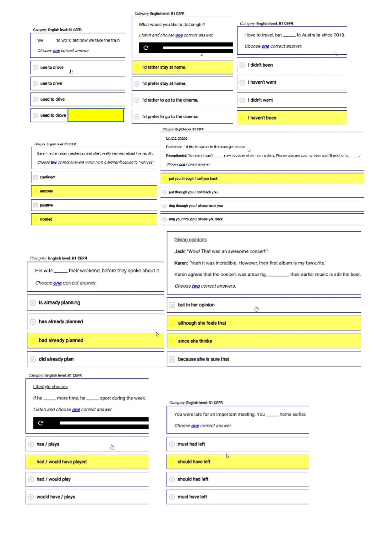 B1-B2-C1-C2 English Test Review and Practice Questions - Studocu