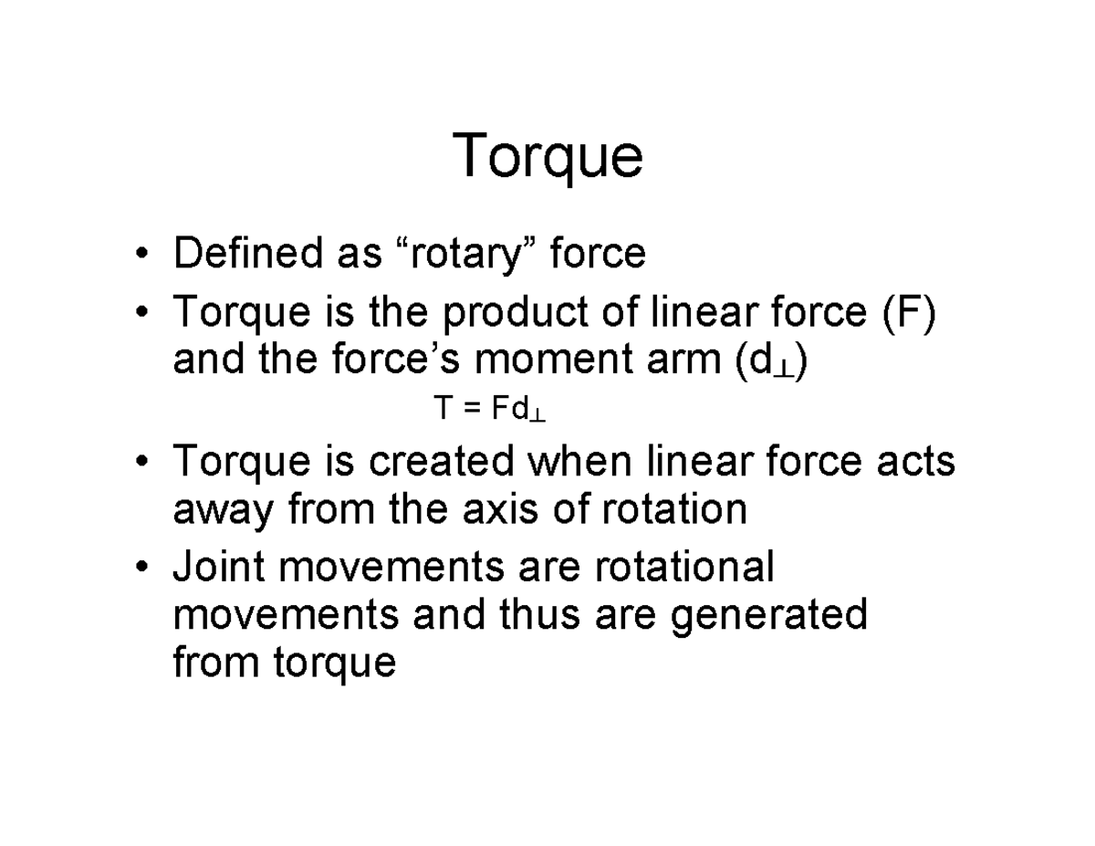 Physics of Torque and Levers: Concepts and Examples (PHYS101) - Torque ...
