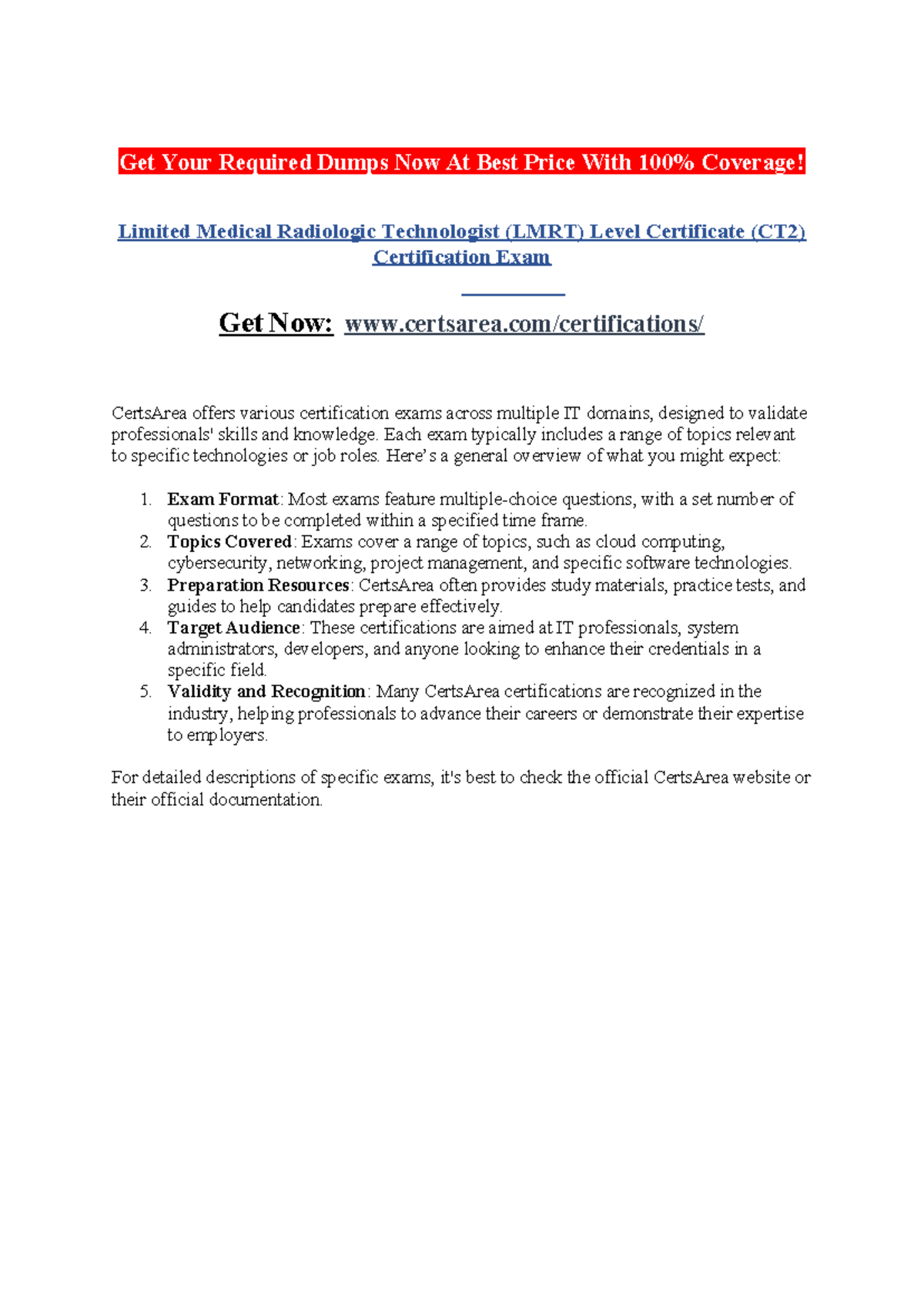 Limited Medical Radiologic Technologist (LMRT) Level Certificate (CT2 ...