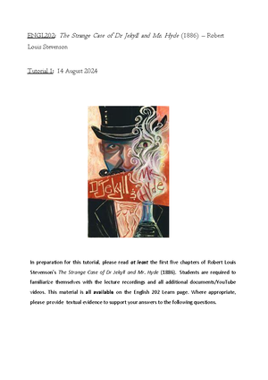 ENG Novella - TEST 1: Analyzing Mr. Utterson and Mr. Hyde's Connection ...