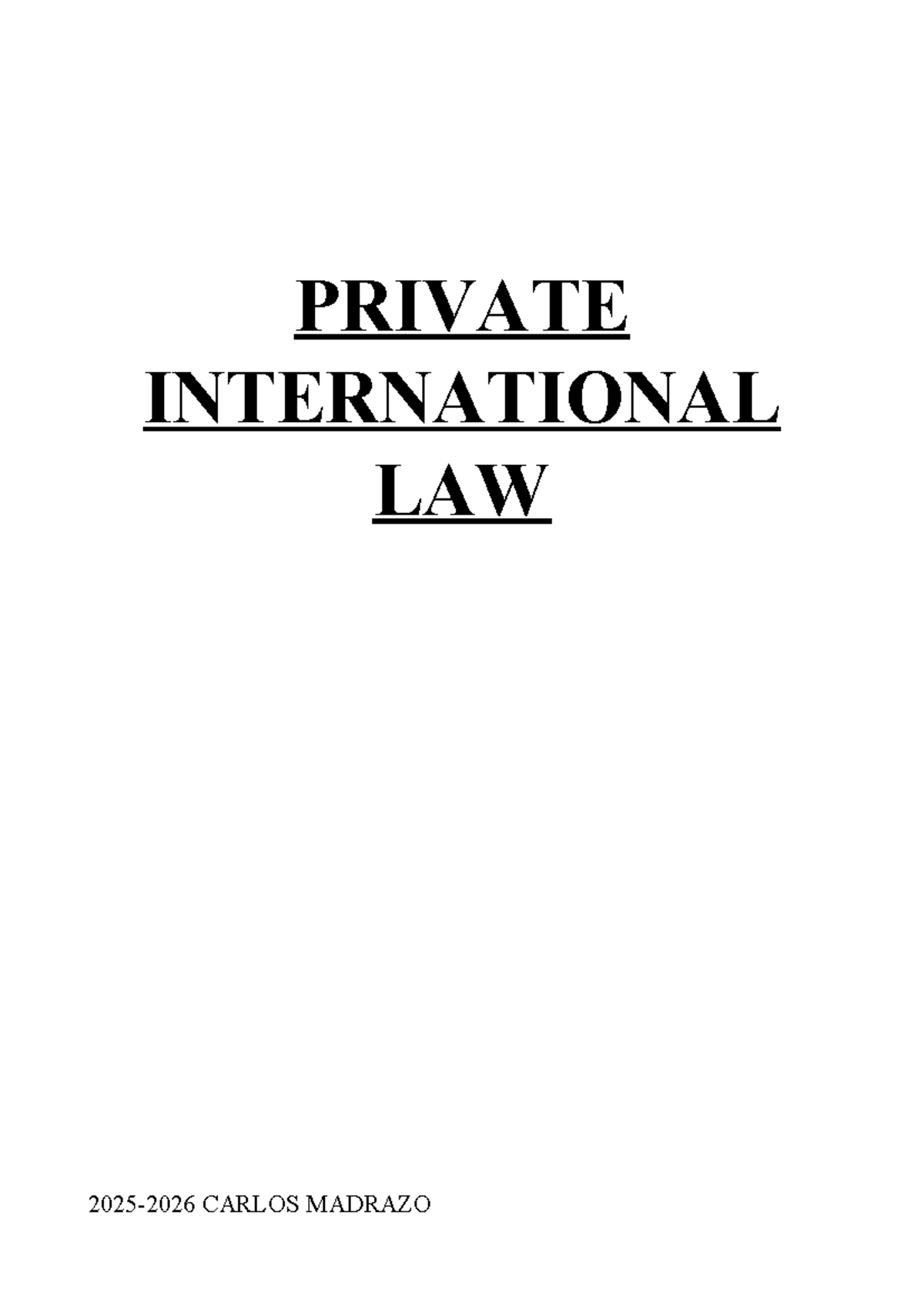 Private International Law (PIL) - Key Issues and Sources - Studocu