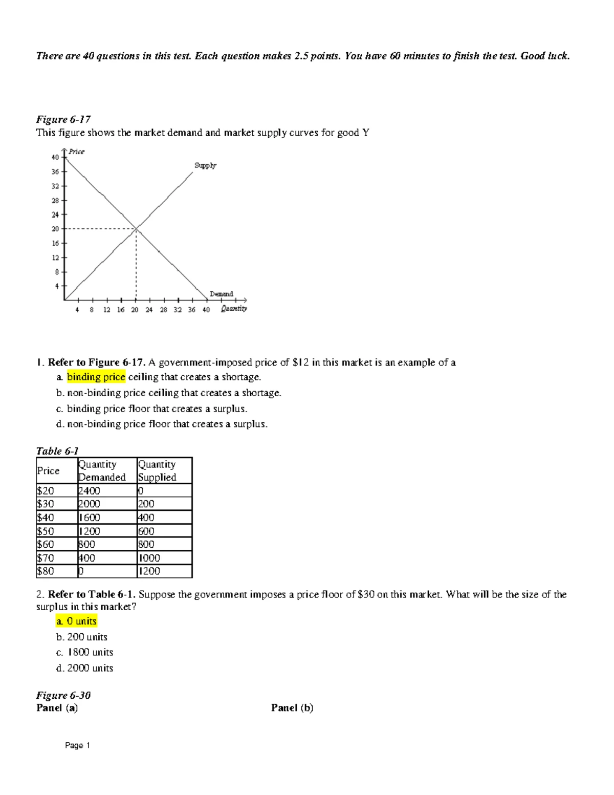 ECN101E Principles of Microeconomics Final Exam - Fall 2019 - Studocu
