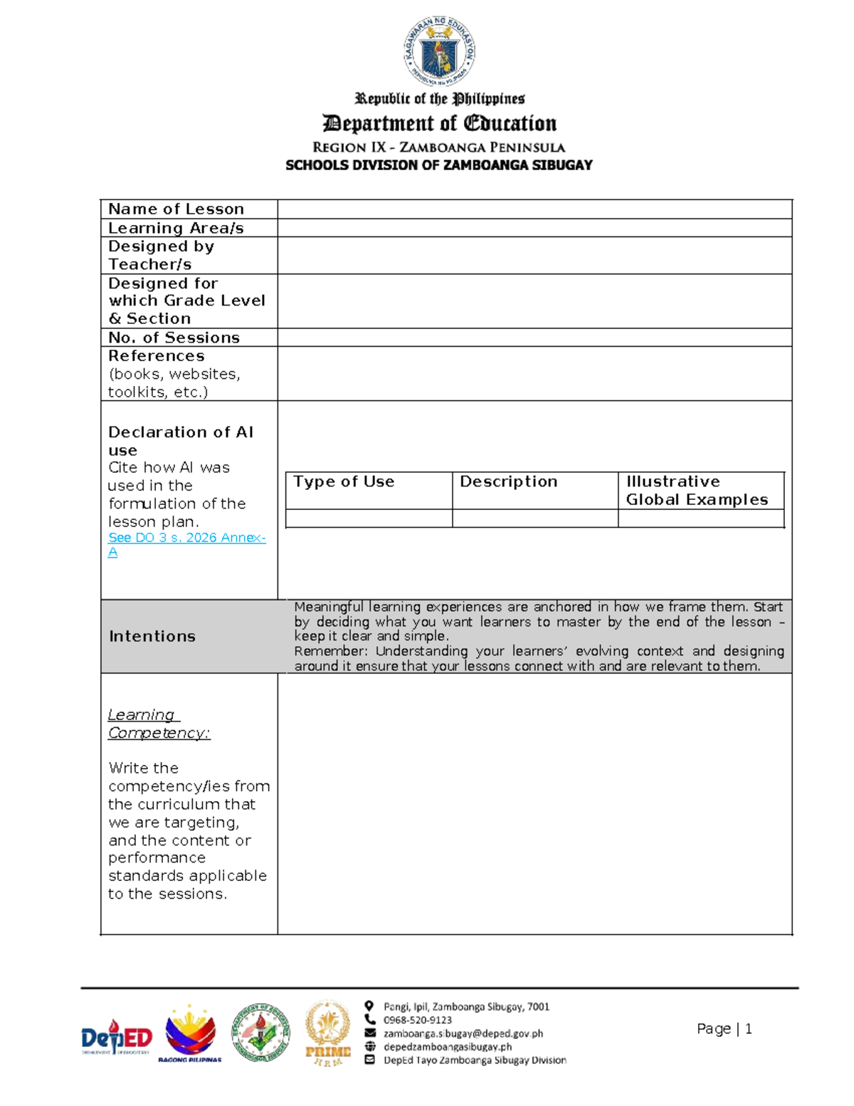 ILAW-LP: Lesson Plan Design for Meaningful Learning Experiences - Studocu