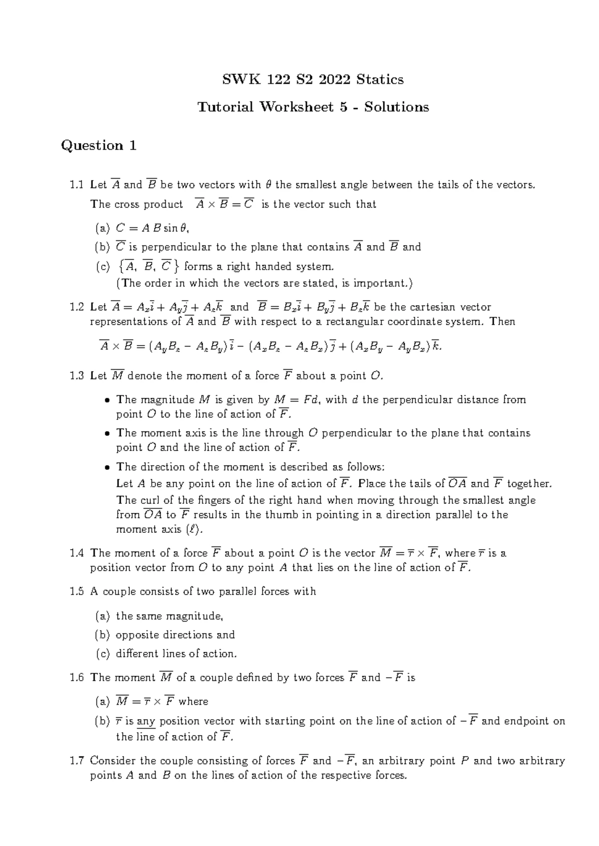 SIN 223 Structural Analysis Study Guide 2025 - University of Pretoria ...