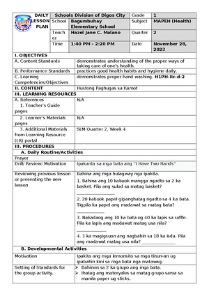 DLP MATH G2 Q3W1 - Daily Lesson Plan for Division Concepts - Studocu
