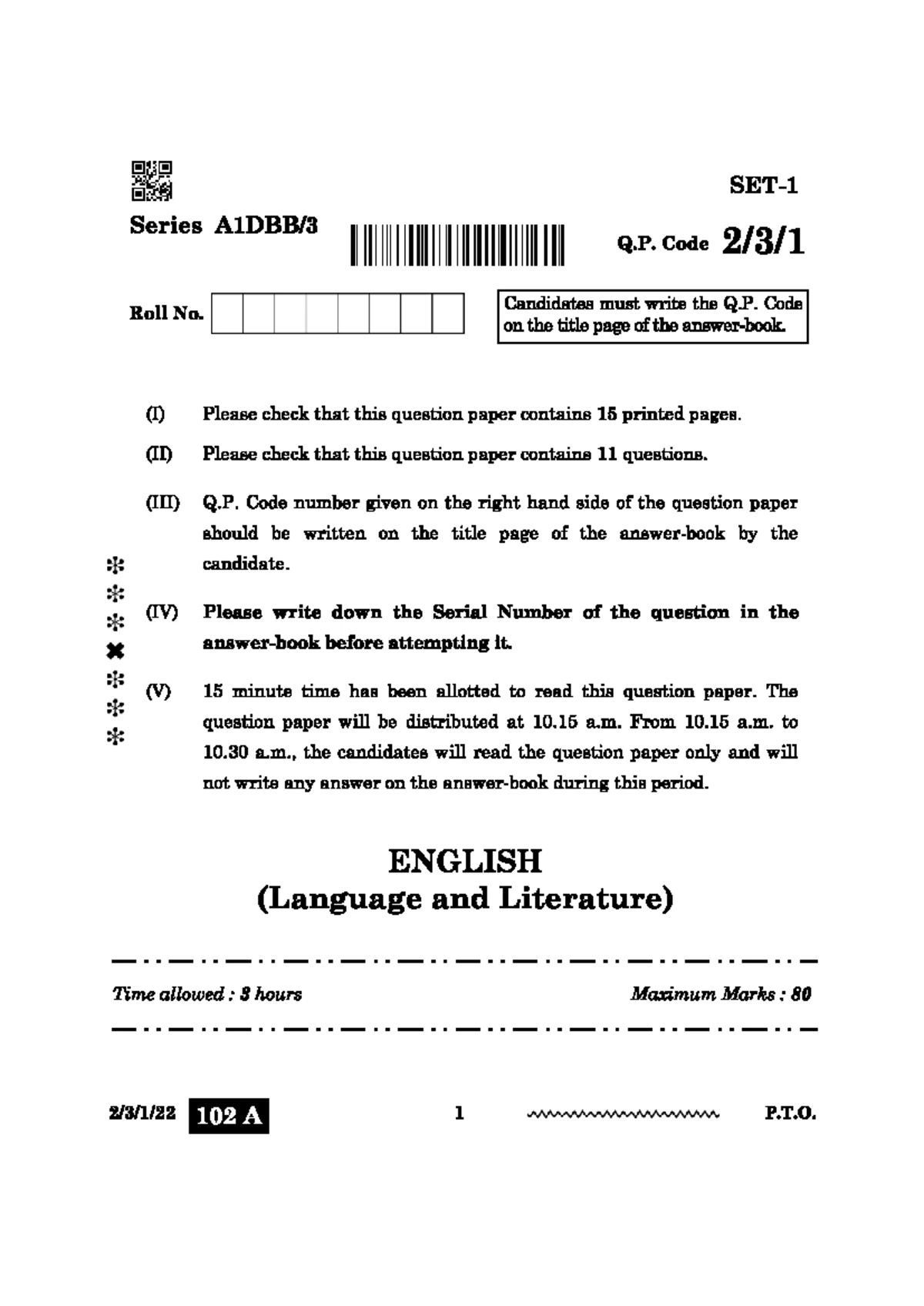 Sample Paper 02 - ENGLISH (Language and Literature) Exam Notes - Studocu