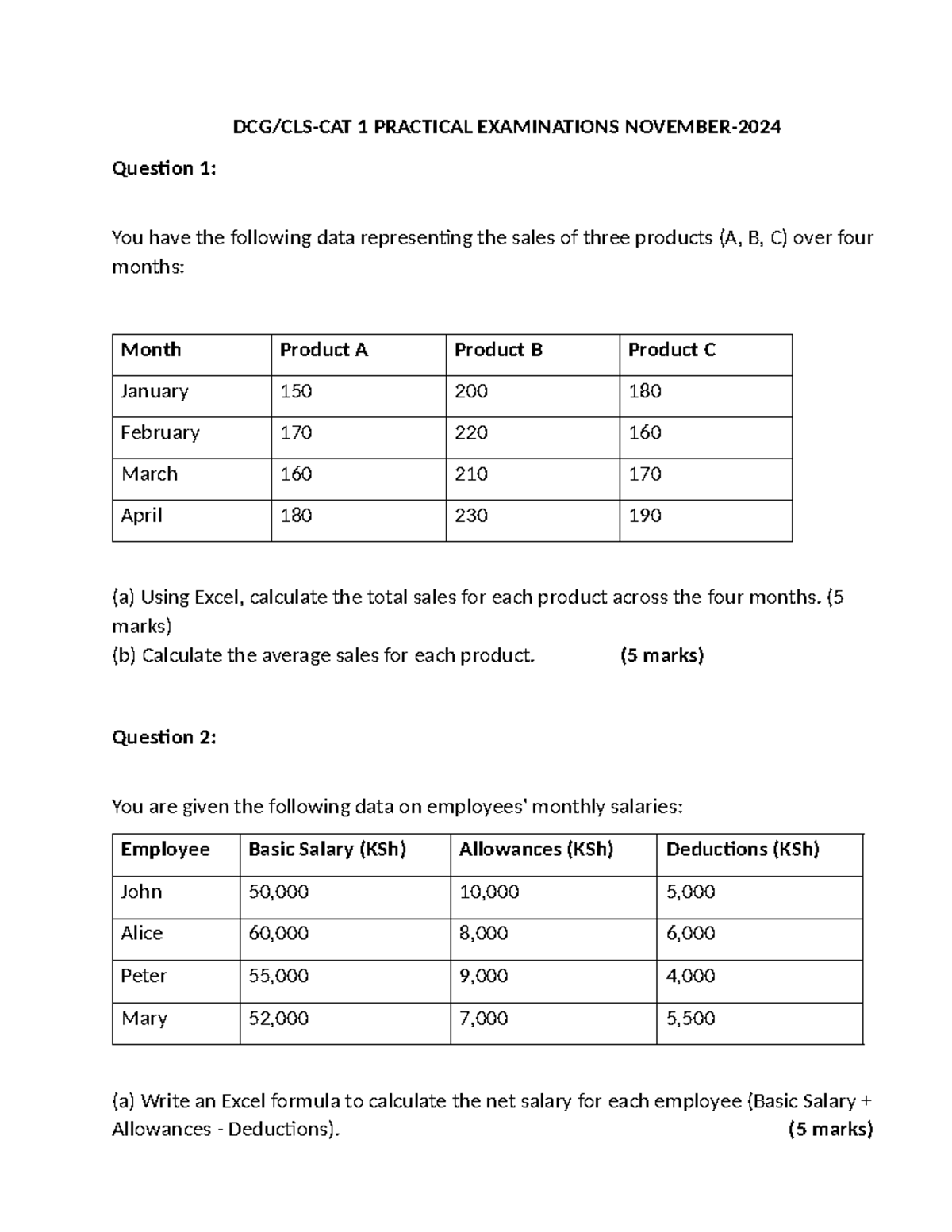 CAT1 - Comprehensive Study Notes for Practical Exams - Studocu
