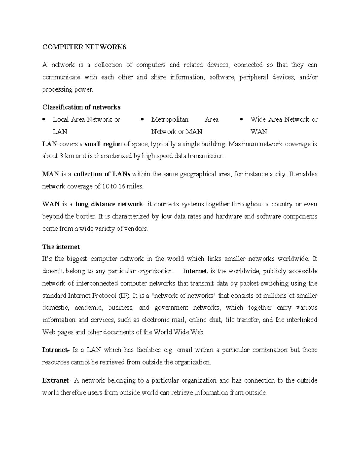 ICT Networking Notes: Understanding Networks, Topologies, and the ...