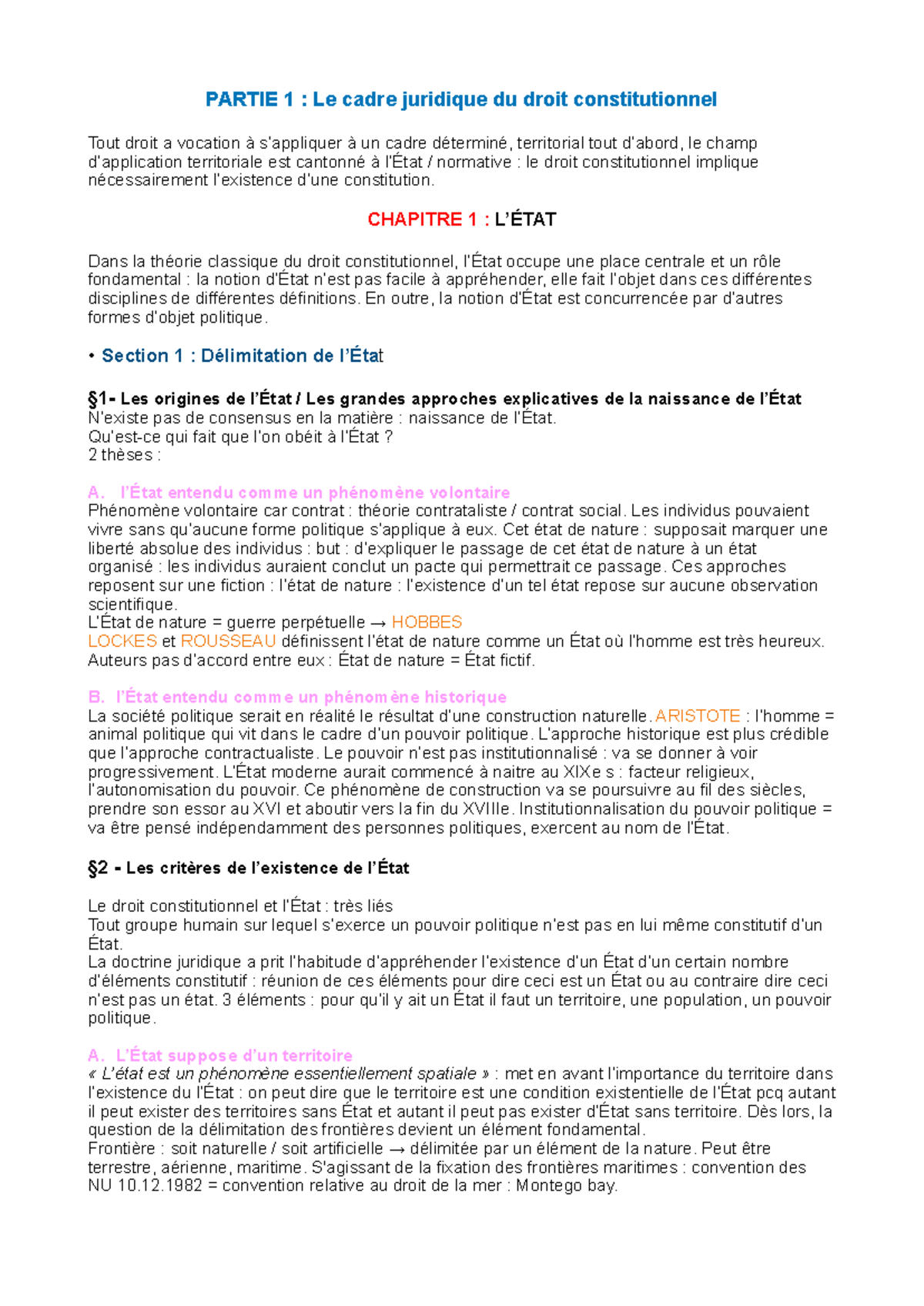 Droit Constitutionnel - Cadre Juridique et Approches Théoriques (CC101 ...