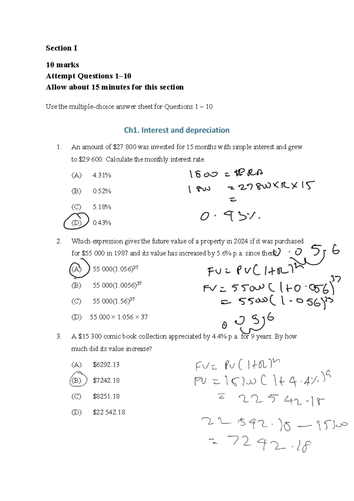2024 AT1 Partial Exam Notes and Practice Questions - Studocu