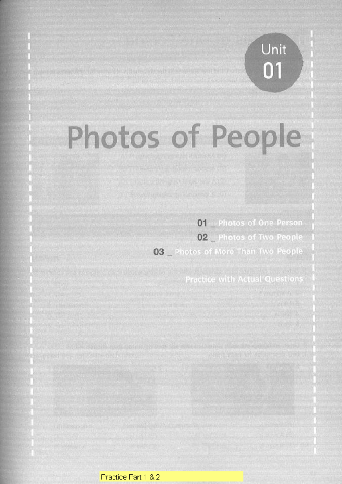 Unit 01 & 02: Photos of People & Objects - Practice Questions - Studocu