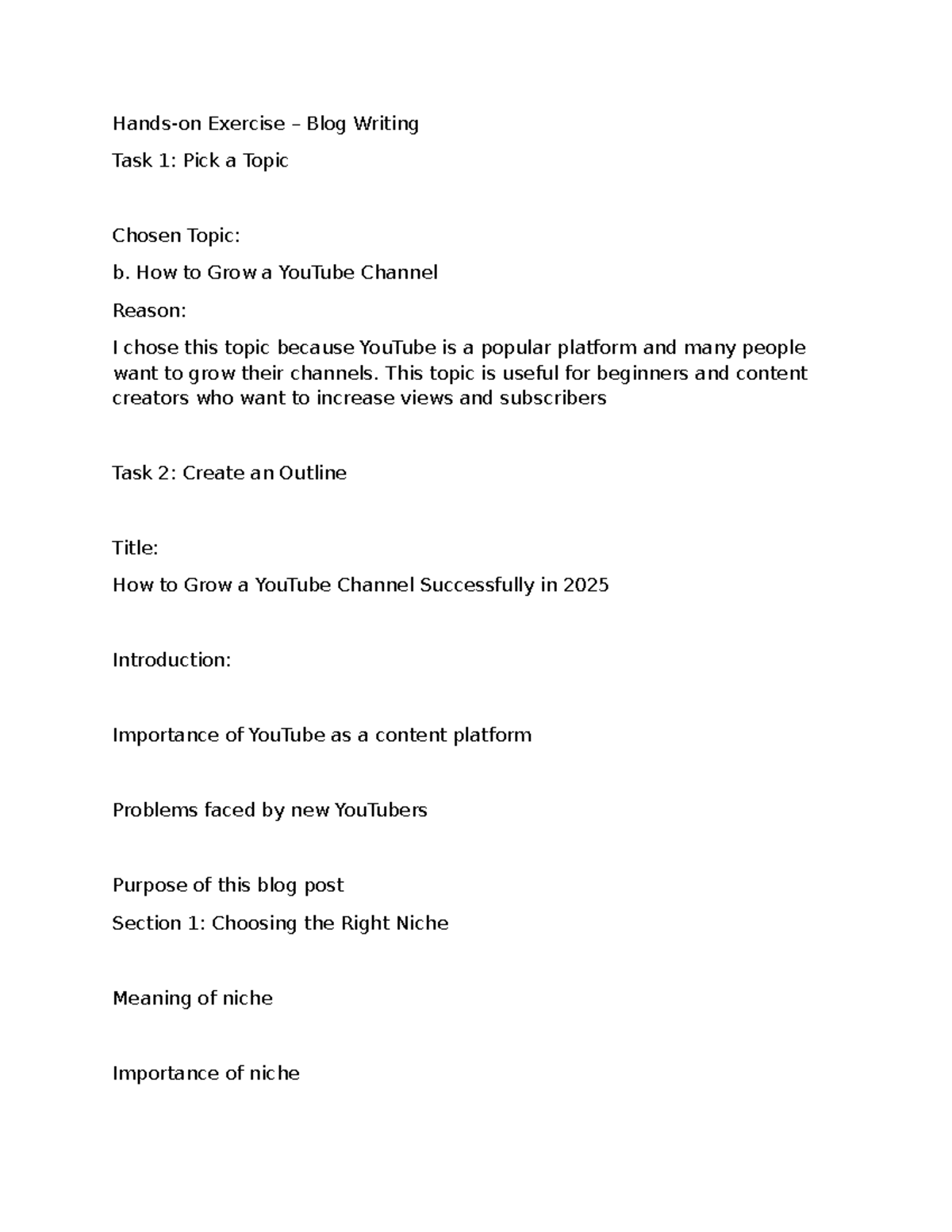 Creative Writing: How to Grow a YouTube Channel in 2025 - Studocu
