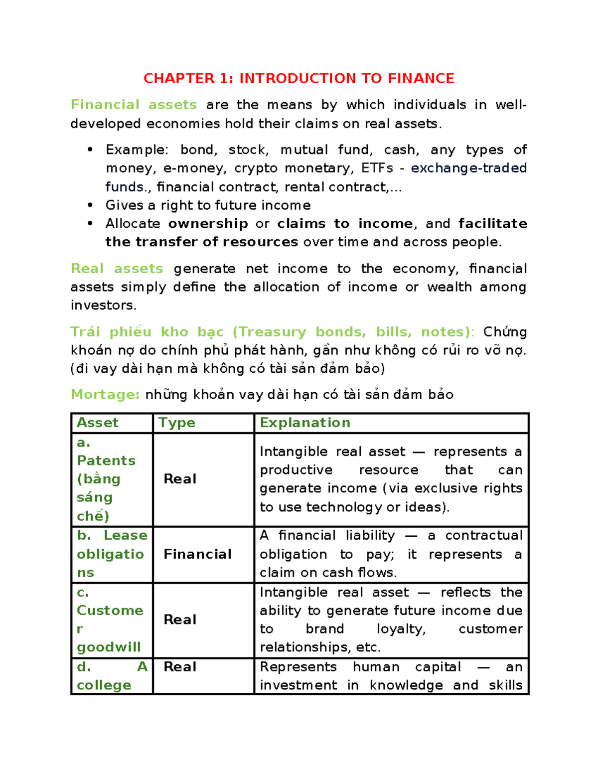 CHAPTER 1: INTRODUCTION TO FINANCE - PRINCIPLES AND CONCEPTS - Studocu