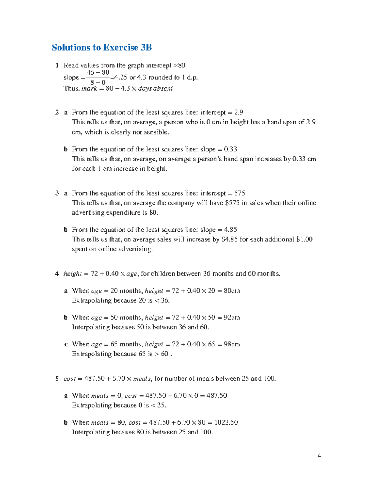 3B-Worked Solutions: Regression Analysis and Interpretation - Studocu