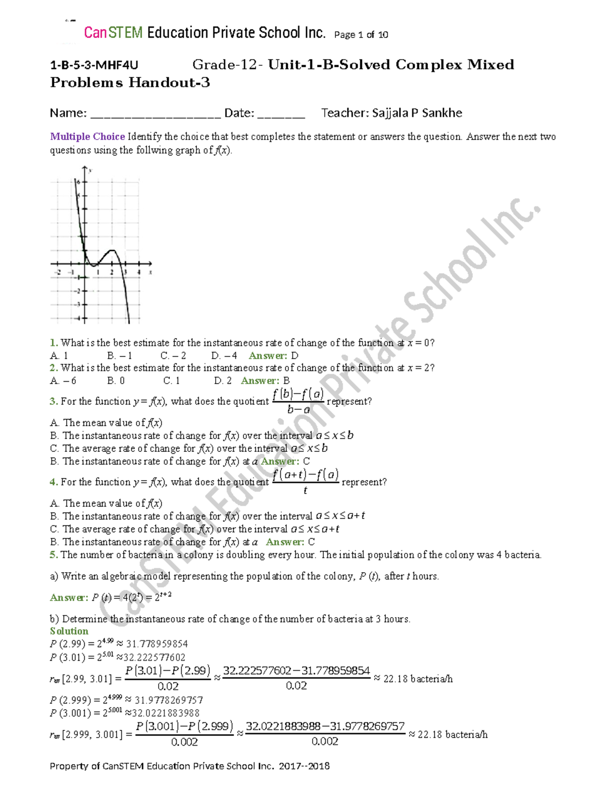 1-B-5-3-Solved Complex Mixed Problems Handout-3 - Studocu