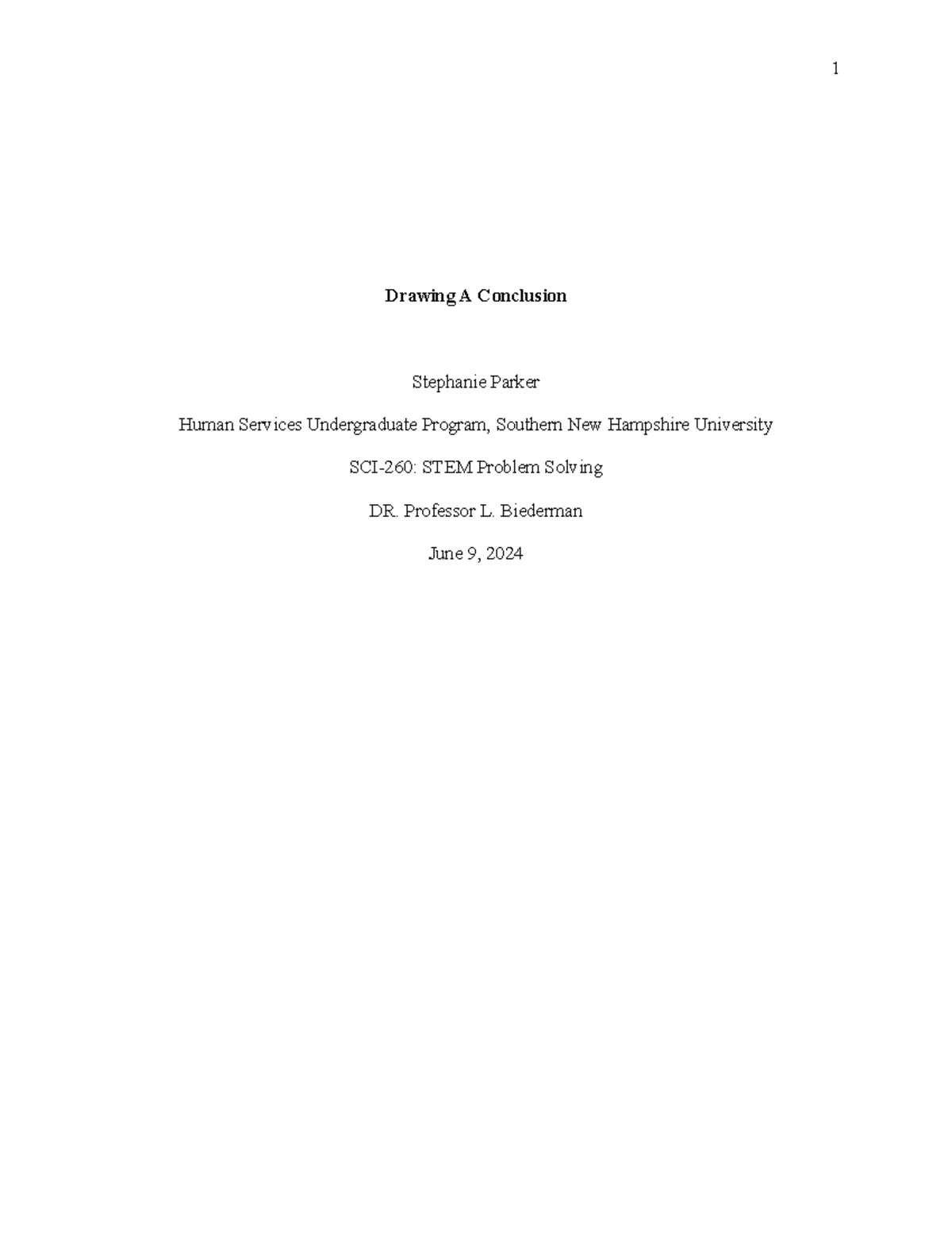 Module 5-2- Drawing A Conclusion - Drawing A Conclusion Stephanie ...