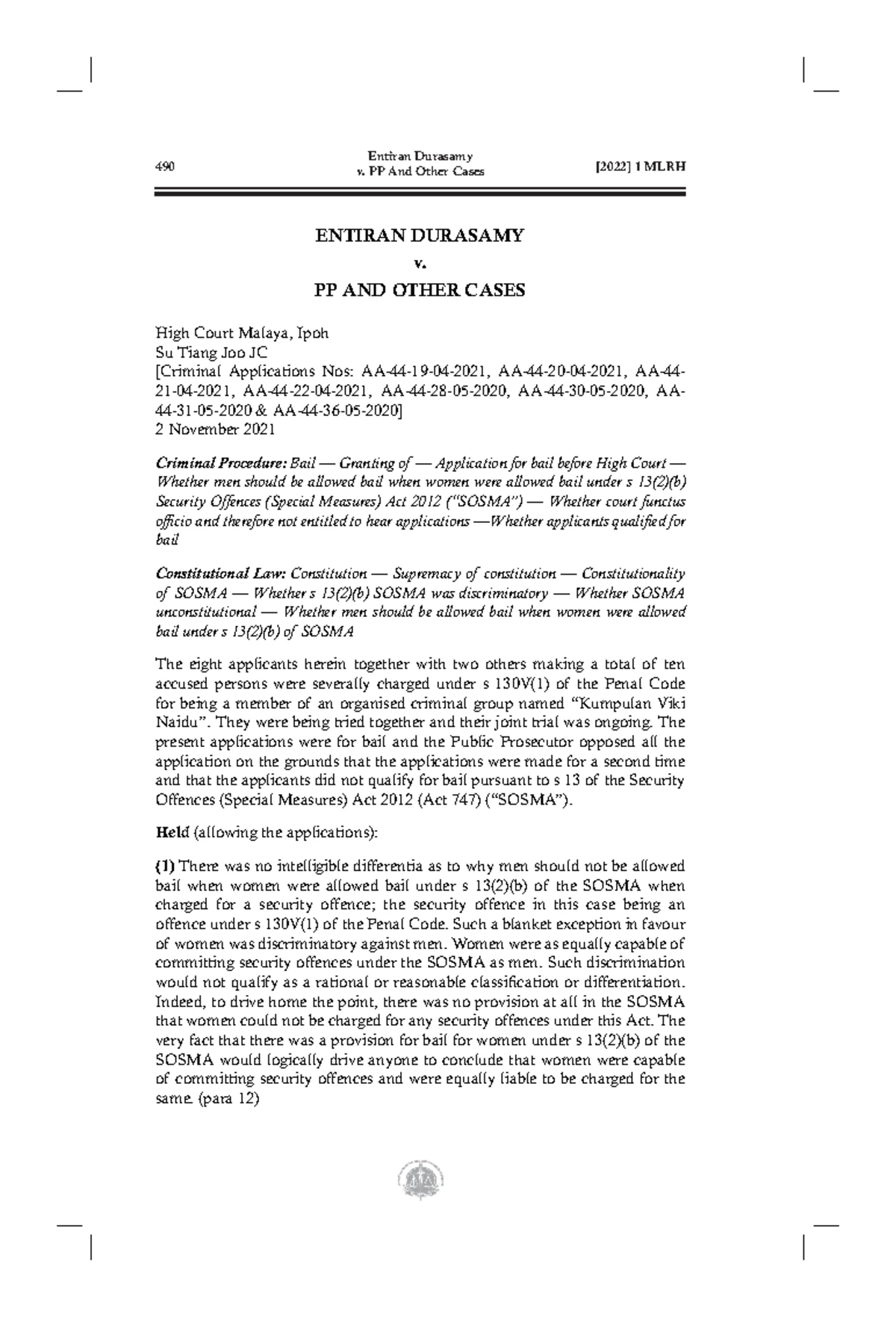 ATIPSOM Case Study: High Court Judgment on Migrant Smuggling - Studocu