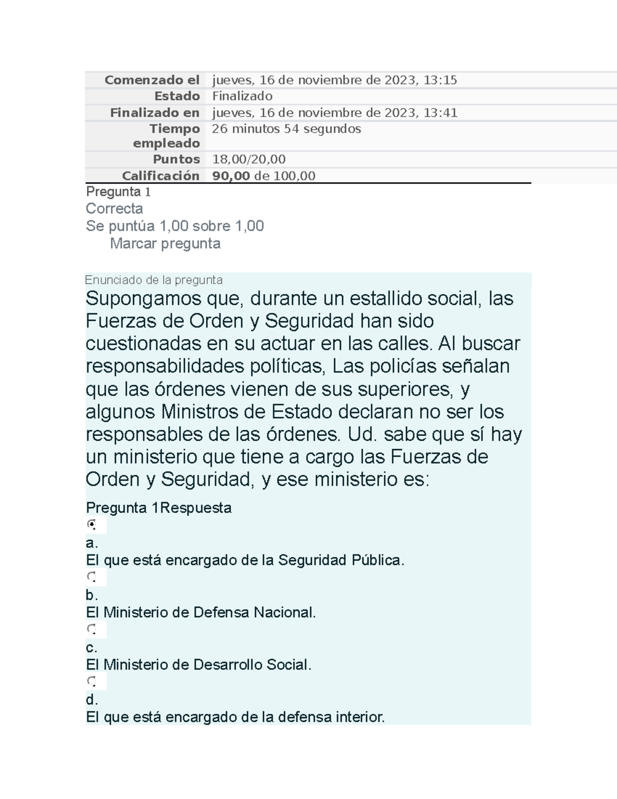 Examen Final - Derecho Constitucional - Noviembre 2023 - Studocu