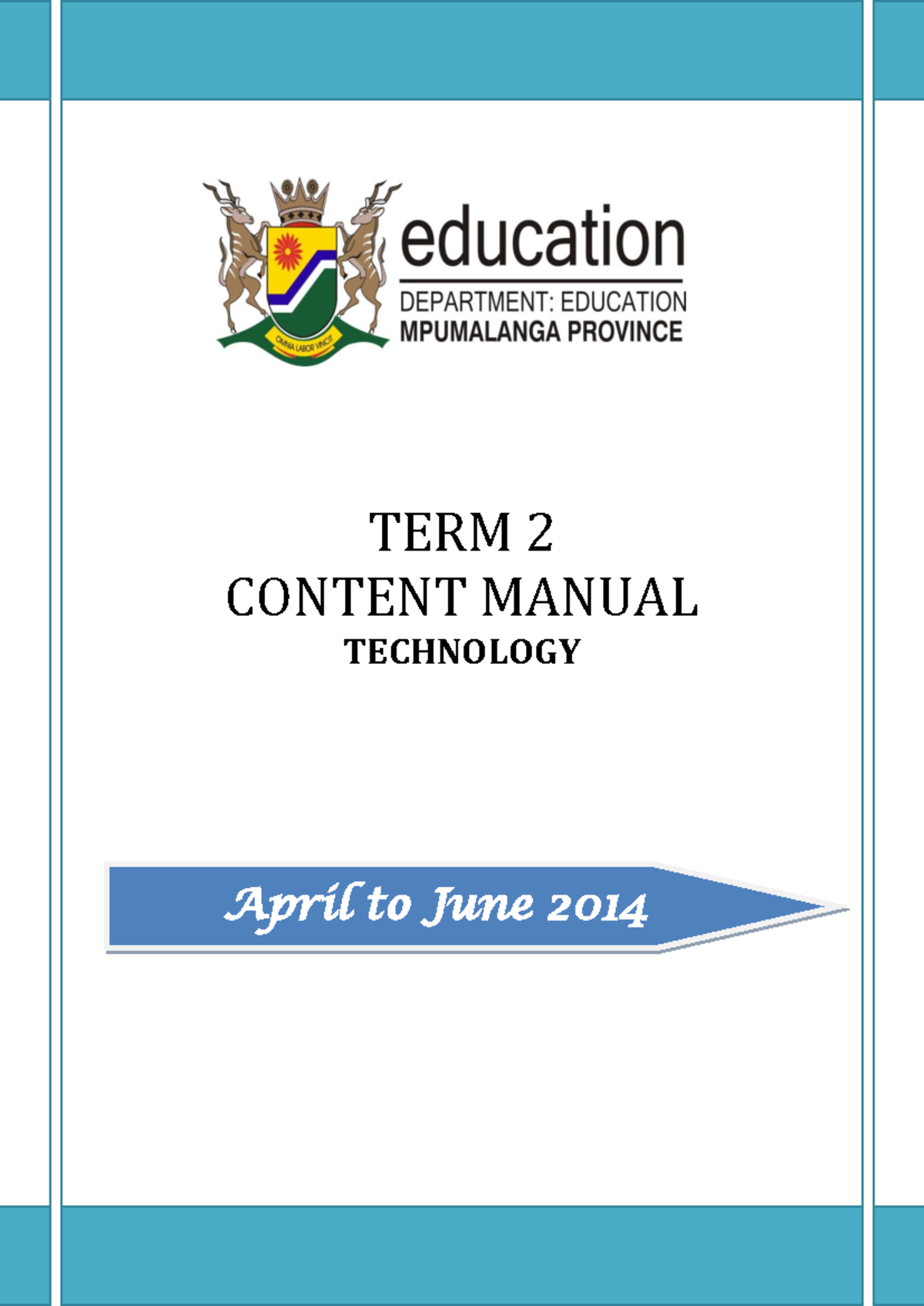 Grade 7-9 Technology Notes for Teachers: Term 2 Overview 2014 - Studocu
