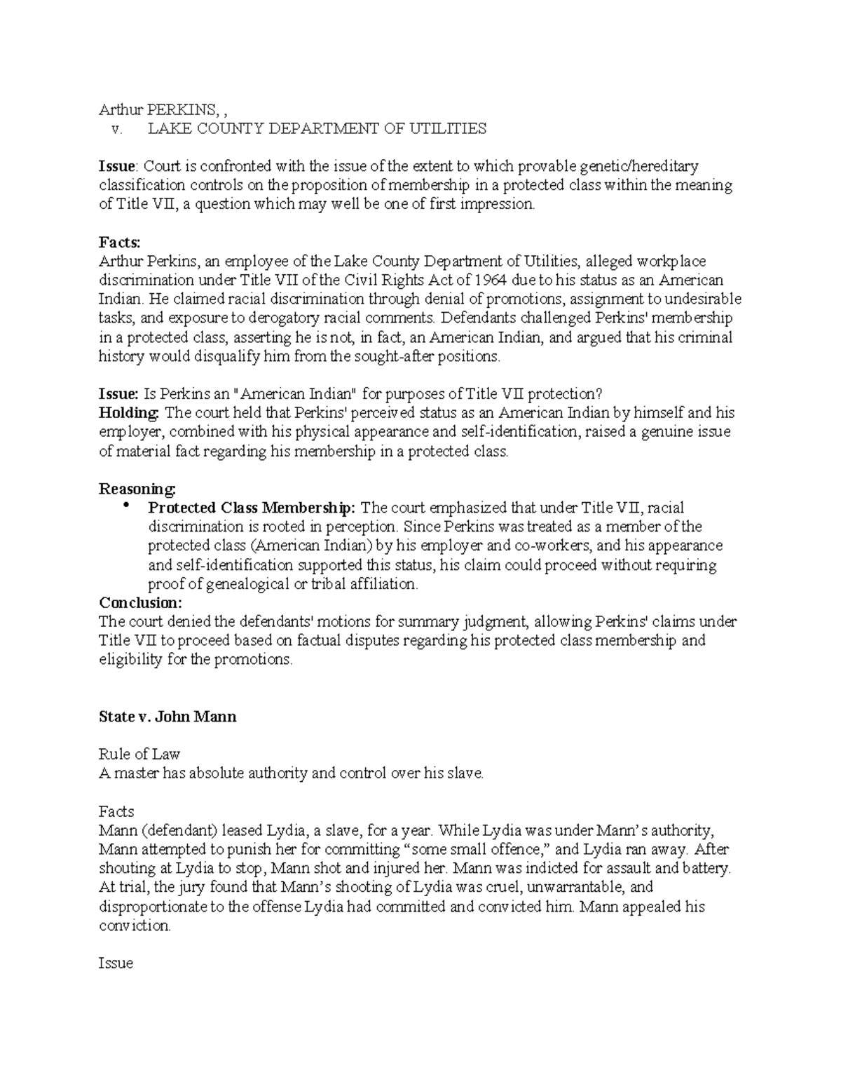 Quimbee Briefs: Race and the Law - Legal Cases Overview - Studocu