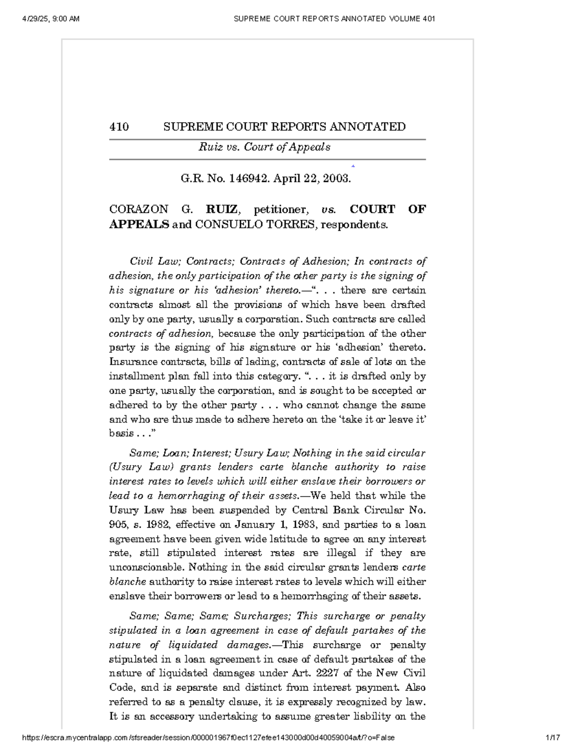 Supreme Court Reports Annotated: Ruiz vs. Court of Appeals (G.R. No ...